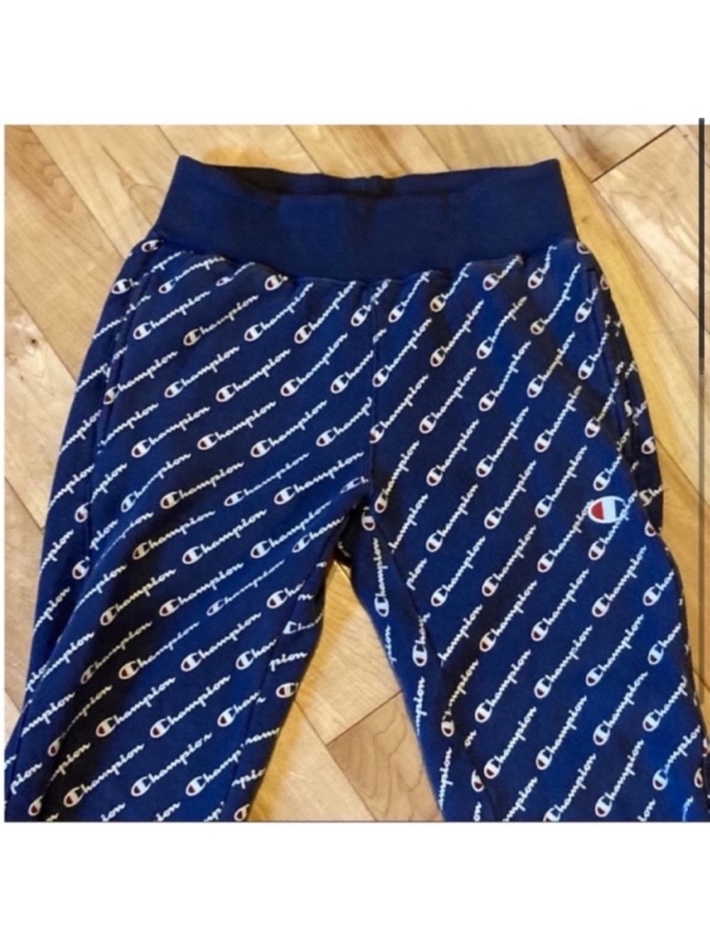 Champion Vintage logo printed reverse weave joggers size extra small XS - Picture 2 of 10